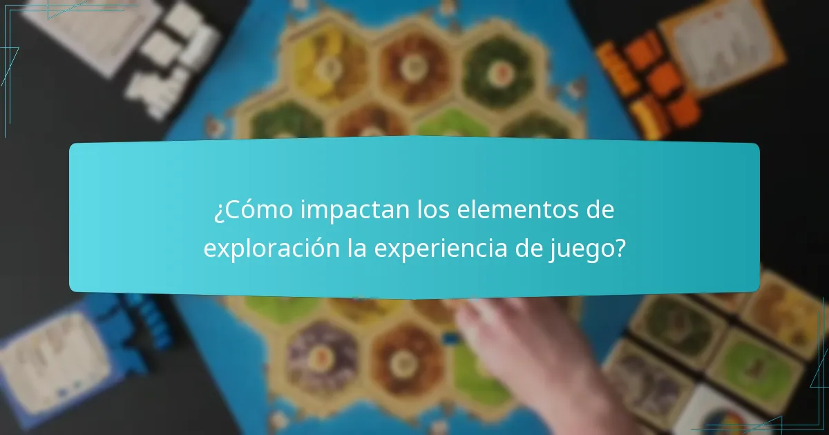 ¿Cómo impactan los elementos de exploración la experiencia de juego?